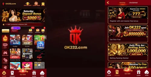 Ok222 APK download and claim daily money