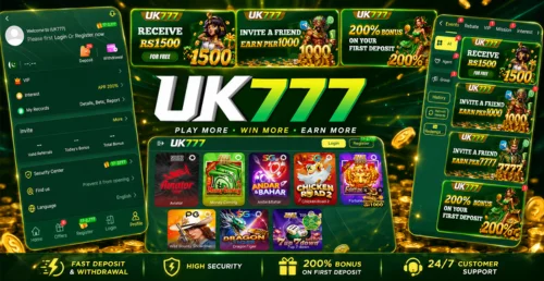UK777 App install and claim welcome bonus of 500